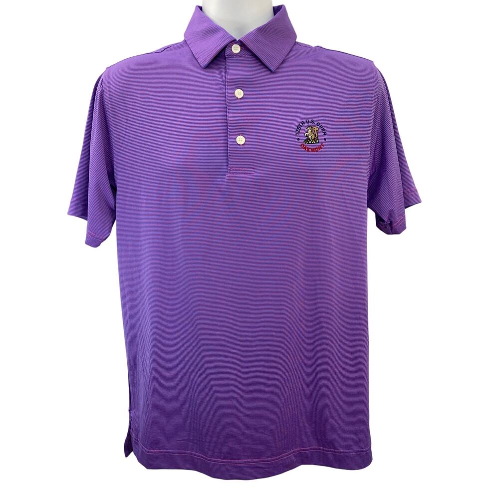 Men FootJoy 2025 Oakmont 125th US Open Multi-Stripe Lisle Polo Size Small